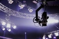 Camera record on crane on stage entertainment industry