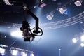 Camera record on crane on stage entertainment industry