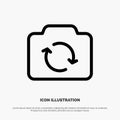 Camera, Refresh, Basic, Ui Line Icon Vector