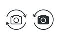 Camera refresh icon. Illustration vector