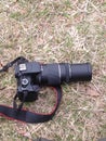 DSLR Camera at rest Royalty Free Stock Photo