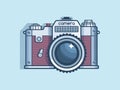 Camera retro flat design