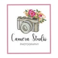 Camera Studio Profetional Logo Retro Royalty Free Stock Photo