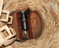 Camera robot for a sewer inspection ready for use Royalty Free Stock Photo