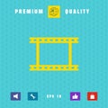 Camera Roll, photographic film, camera film symbol icon Royalty Free Stock Photo