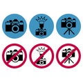 Camera round icons