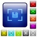 Camera save image color square buttons