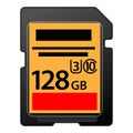 Camera sd card icon cartoon vector. Photo studio Royalty Free Stock Photo