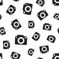 Camera seamless pattern background. Business flat vector Royalty Free Stock Photo