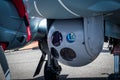 Camera sensor pod under a surveillance aircraft