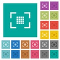 Camera sensor settings square flat multi colored icons Royalty Free Stock Photo