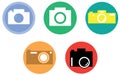 Set of camera icons Royalty Free Stock Photo