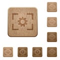 Camera setting wooden buttons