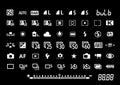 Camera settings symbols Royalty Free Stock Photo