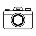 Camera shutter icon symbol and shutter blade vector