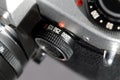 Camera shutter speed switch button. Shallow depth of field Royalty Free Stock Photo