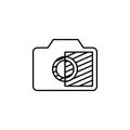 Camera sign icon. Element of image sign for mobile concept and web apps illustration. Thin line icon for website design and Royalty Free Stock Photo