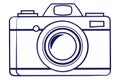 Camera Silhouette Icon Style Illustration. Creative Camera Silhouette Graphic Royalty Free Stock Photo
