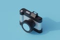 Camera single isolated object. 3d render illustration