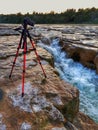 Photographing Maitland Falls Near Goderich, Ontario