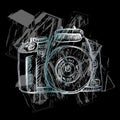 Camera in sketchy style