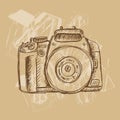 Camera in sketchy style