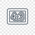 Camera Small Screen Size concept vector linear icon isolated on