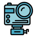 Camera stand icon vector flat Royalty Free Stock Photo