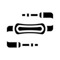 camera strap glyph icon vector illustration