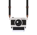 Camera strap with picture vector