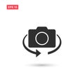 Camera switch vector icon design isolated 3