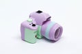 Camera toy on white background Royalty Free Stock Photo