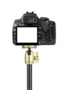 Camera on tripod Royalty Free Stock Photo