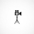 Camera tripod isolated solid icon Royalty Free Stock Photo