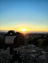 Tripod Sunset Camera Royalty Free Stock Photo