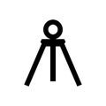Camera tripod stand icon