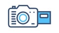 Camera USB Drive Data Transfer Icon, vector design Generative AI Royalty Free Stock Photo