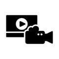 Camera glyph flat vector icon Royalty Free Stock Photo