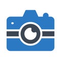 Camera glyph color flat vector icon Royalty Free Stock Photo