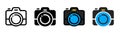 Camera vector icon in modern style isolated on white background. Royalty Free Stock Photo