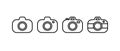 camera vector icon. set of camera icon. flat camera icon design. doodle camera style. Royalty Free Stock Photo