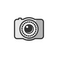 Camera vector illustration. good for camera icon, photography, or videography industry. simple flat with grey color style