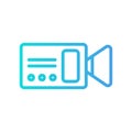 Camera Video icon in gradient style about multimedia for any projects Royalty Free Stock Photo