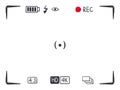 Camera viewfinder frame hand drawn style, video or photo focus screen. Sketch recording or snapshot template, digital