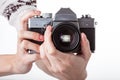 Camera zooming Royalty Free Stock Photo