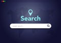 Vector Illustration Modern Dark Browser Window With Search Field