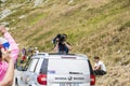 Cameraman in Action - Tour de France 2015 Royalty Free Stock Photo