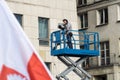 Cameraman during the demonstration