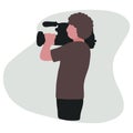 Cameraman illustration Royalty Free Stock Photo