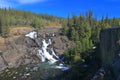 Hidden Lake Territorial Park, Cameron Falls In Boreal Forest On The Canadian Shield, Northwest Territories, Canada